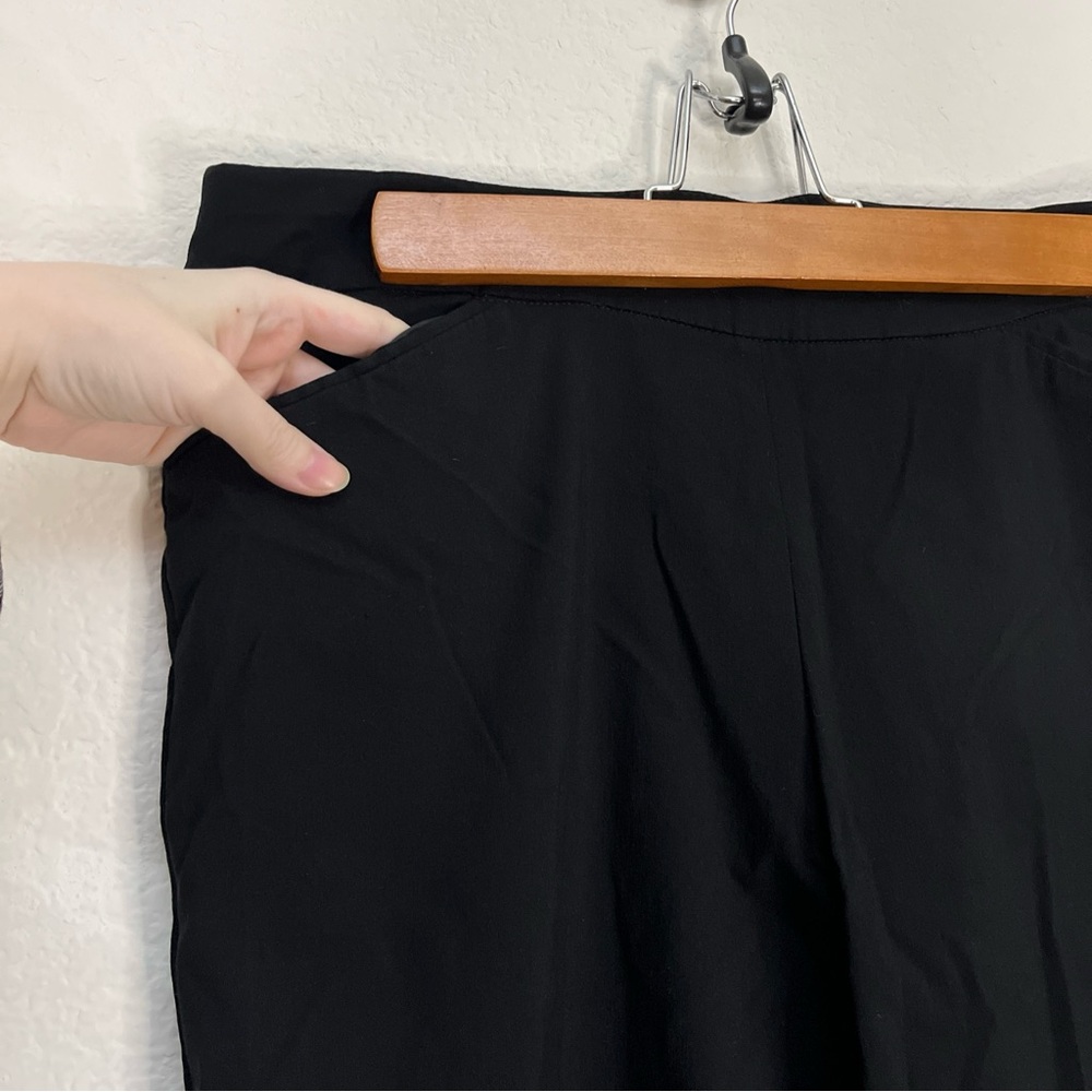 Time And Tru Black Capri Pants Cropped Pedal Pushers Pull On Stretch Sz M 8-10 - Picture 4 of 10